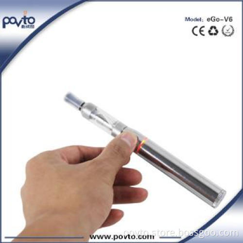 stainless e cigarette ego-v6 with 1500mah battery